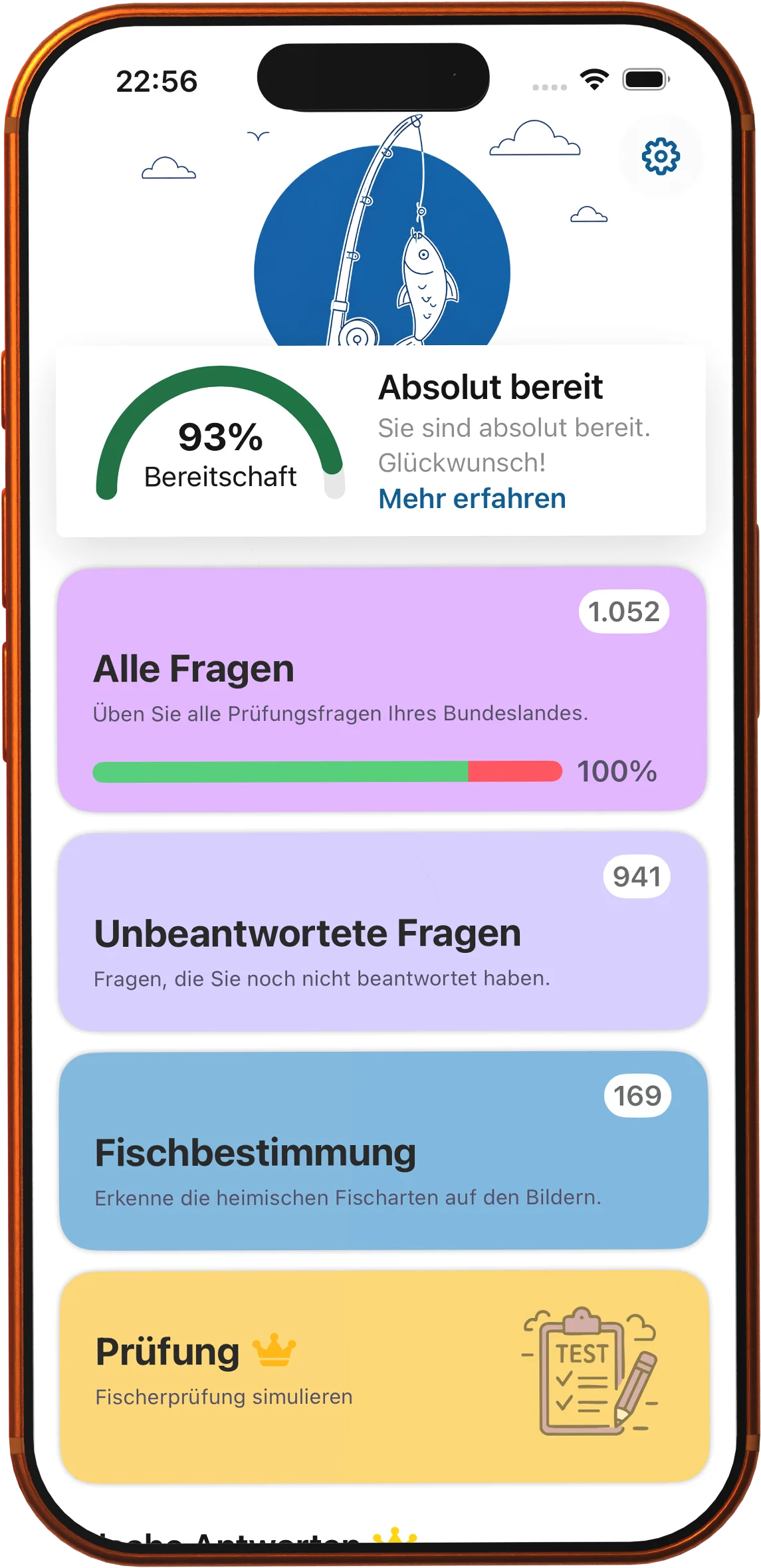 Angelschein Fischerprüfung app features